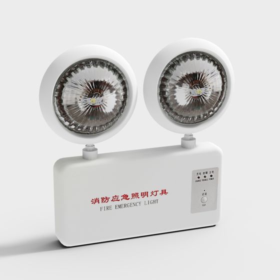 Low-Poly Fire Emergency Light 3D Model