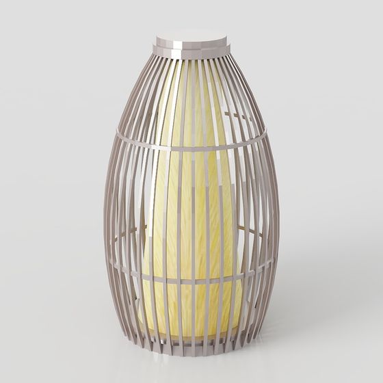 Stylish Low-Polygon Floor Lamp 3D model for Creative Spaces