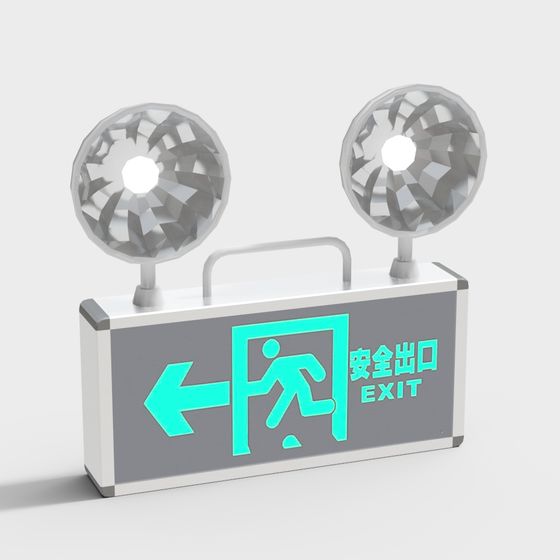 Emergency Exit Sign 3D Model