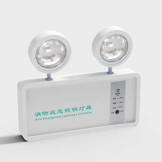 Modern Emergency Lighting Fixture 3D model