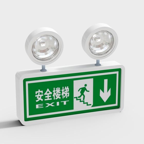 Emergency Exit Sign 3D Model for Safety Solutions