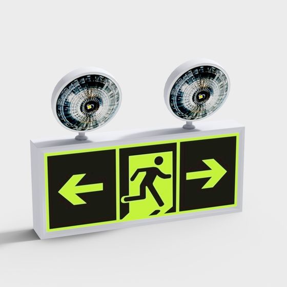 Emergency Exit Sign 3D Model for Modern Design