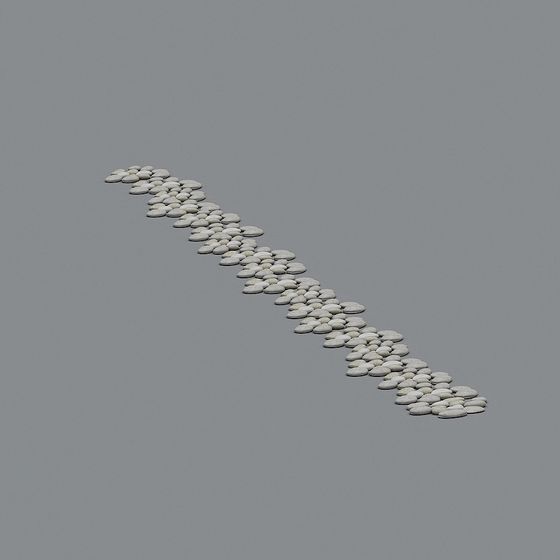 Natural Path 3D model with Realistic Stone Texture