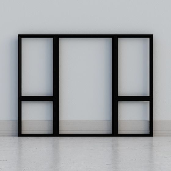 Window 3D Model in Black for Contemporary Spaces