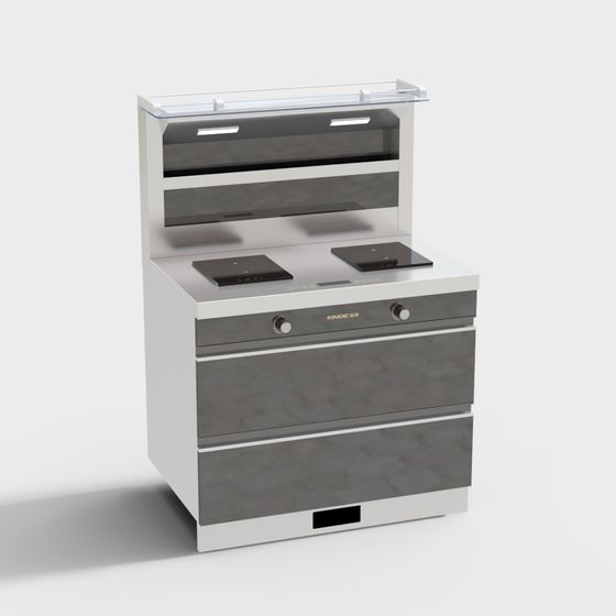 Modern Kitchen Appliance Cabinet 3D model