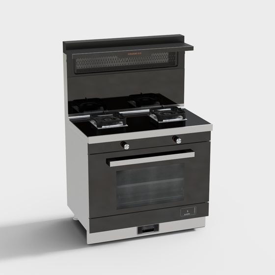 Stylish Gas Stove 3D model for Modern Kitchens