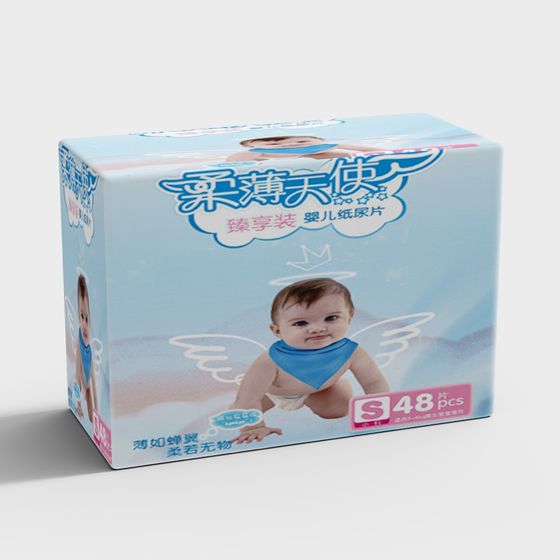 Angel Baby Diaper 3D model