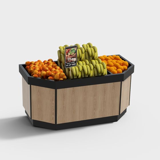 Realistic Fruit Stall 3D model for Creative Projects