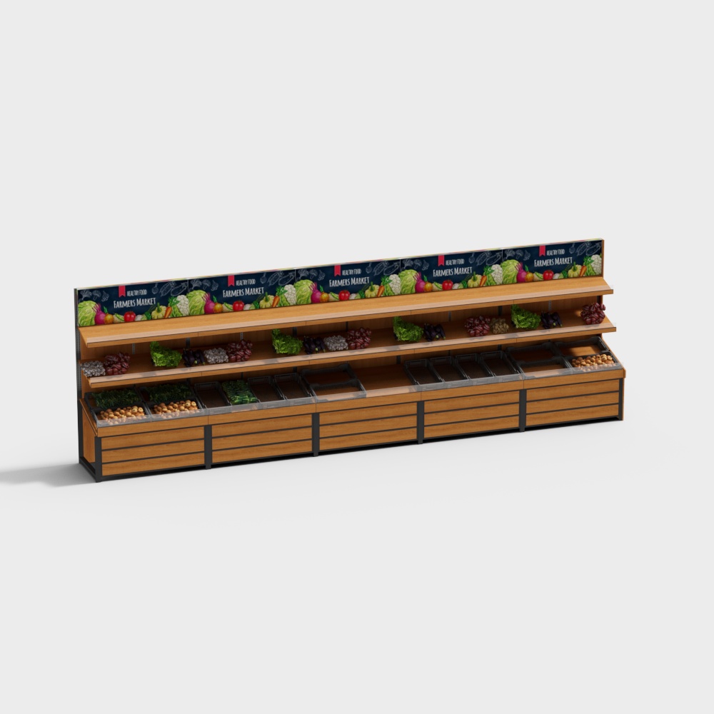 Fruit and vegetable wall shelves