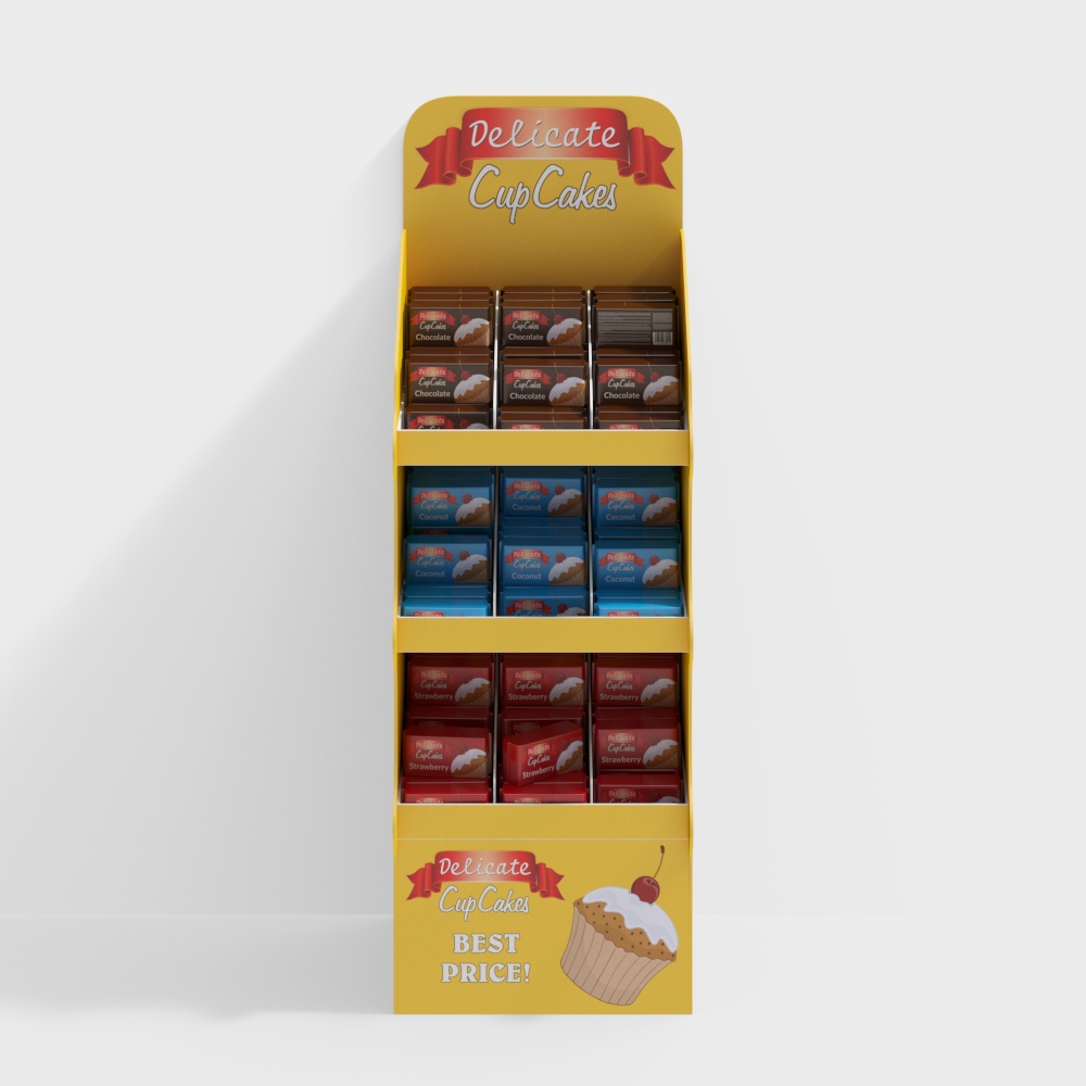 Shopping mall supermarket wall shelves