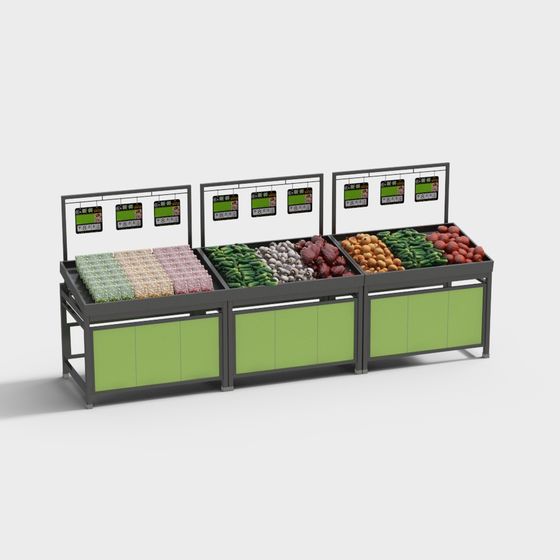Realistic Vegetable Stall 3D model for Creative Projects