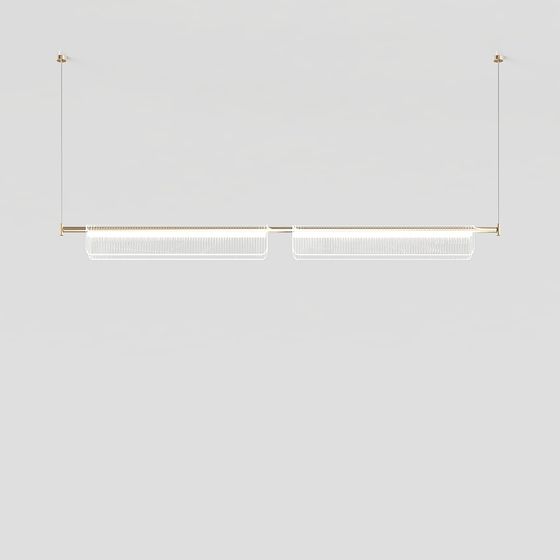 Stylish Suspended Pendant Light 3D model for Interiors