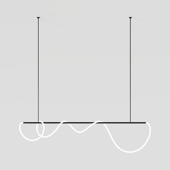 Flowing Pendant Light 3D model