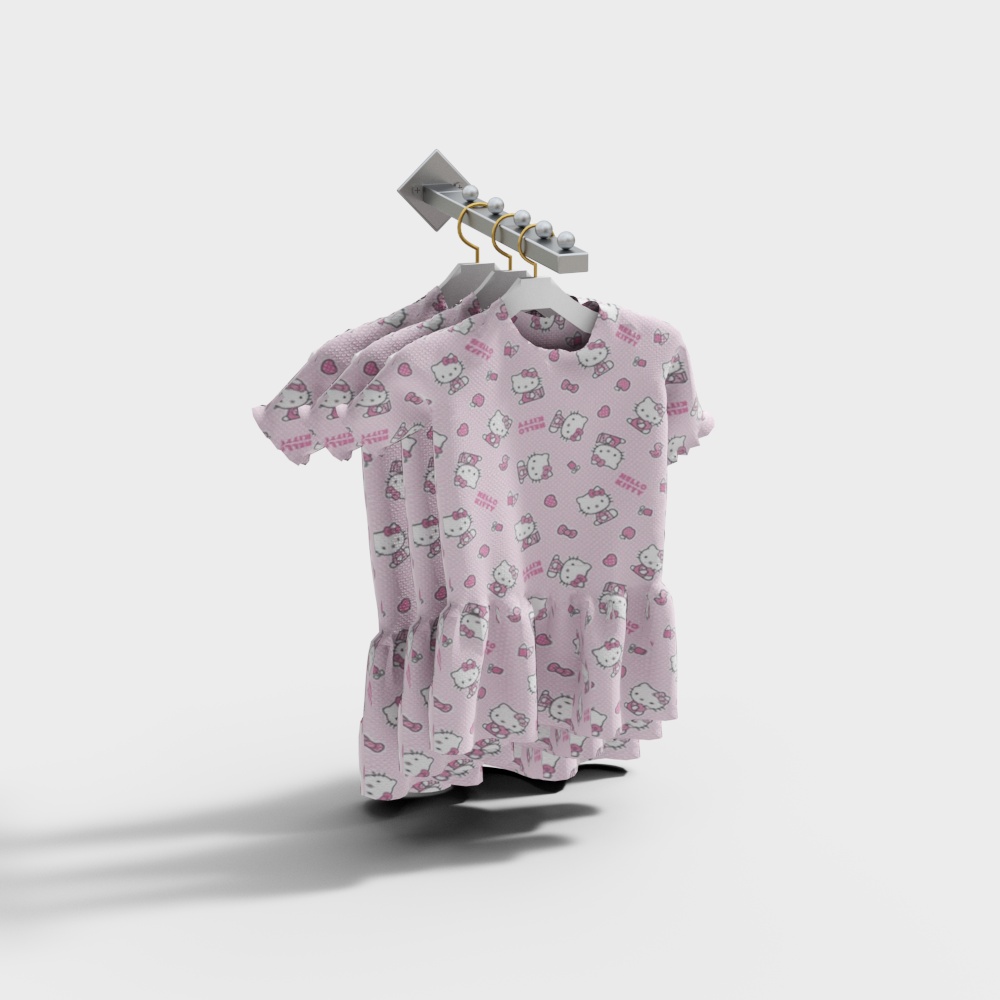 Charming Hello Kitty Dress 3D model