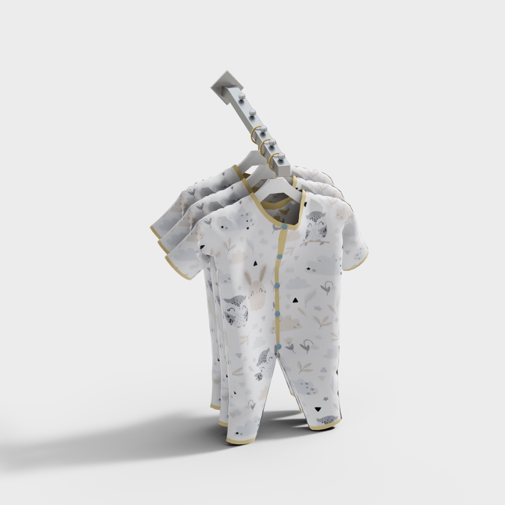 Charming Baby Bodysuit 3D model for Creative Projects