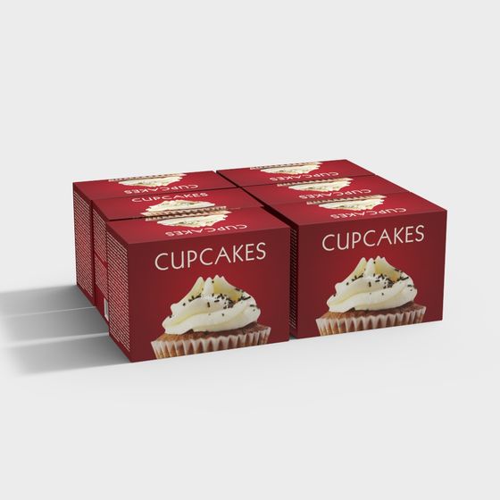 Cupcake Box 3D model