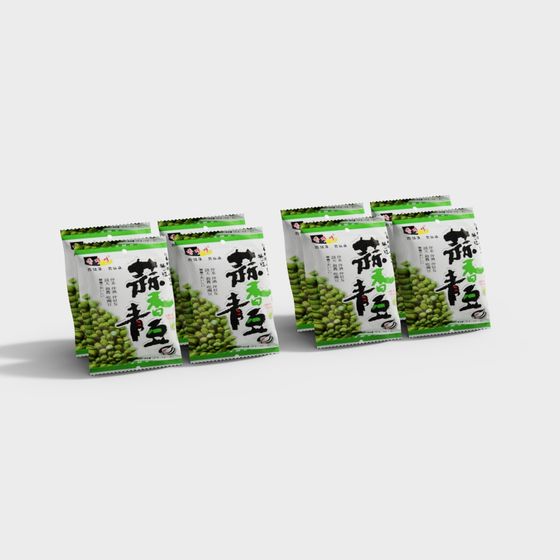Green Pea Snack Pack 3D model