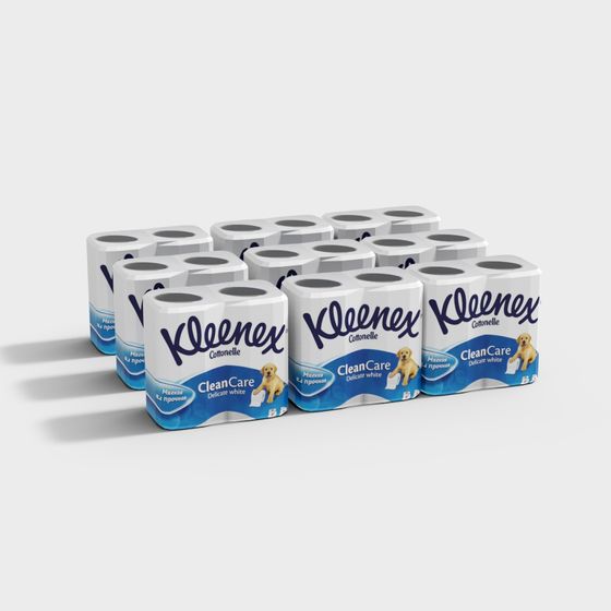 Kleenex CleanCare Delicate White Tissue Roll 3D model