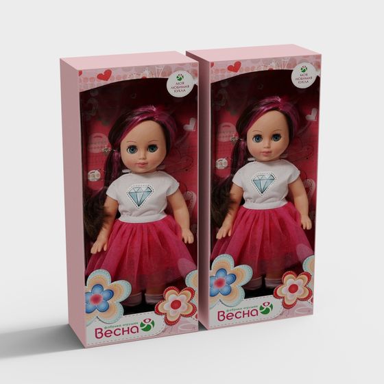 Charming Spring Doll Low-Poly 3D model