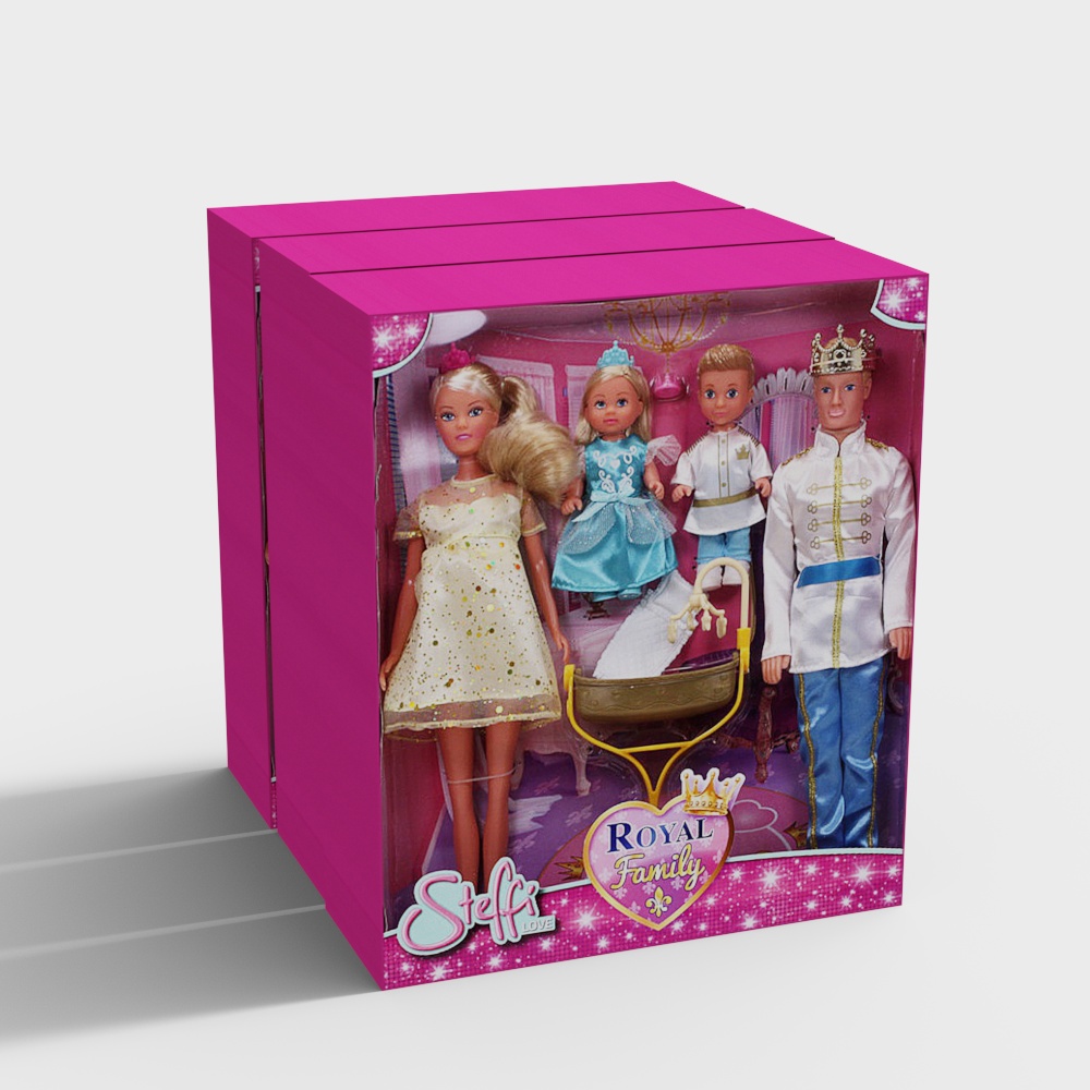 Royal Family 3D Model - Enchanting Fairytale Design