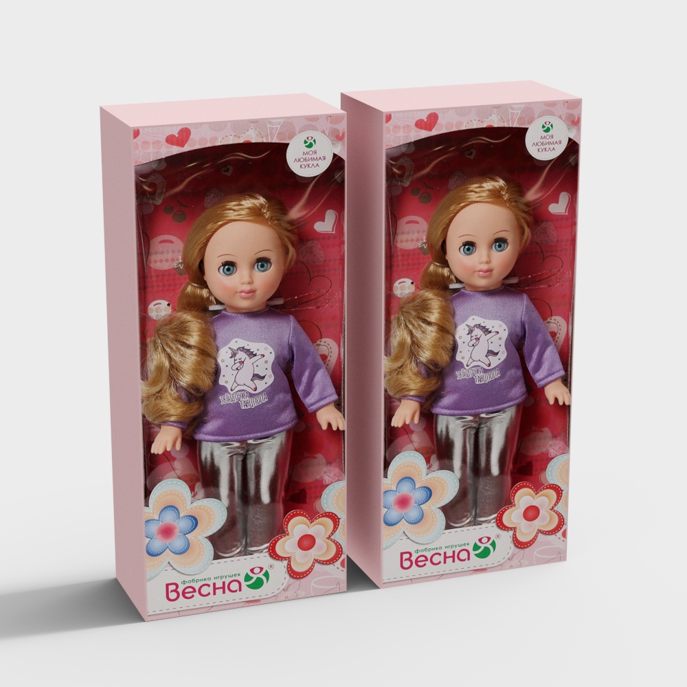 Charming Spring Doll 3D model