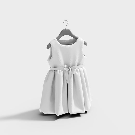Elegant 3D Little Dress Model for Creative Projects
