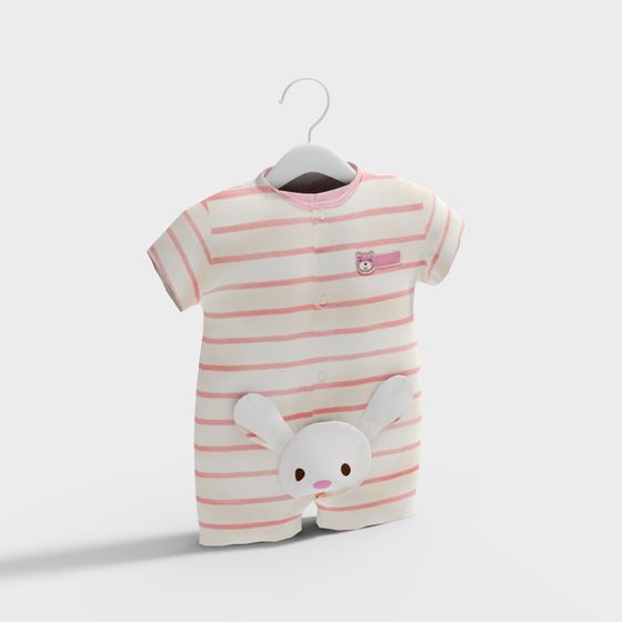 Whimsical Baby Onesie 3D model for Imaginative Designs