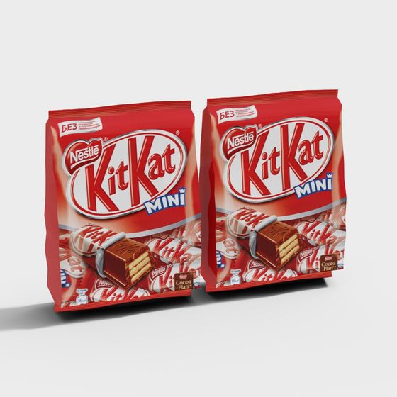KitKat Mini 3D Model - Realistic Snack Design