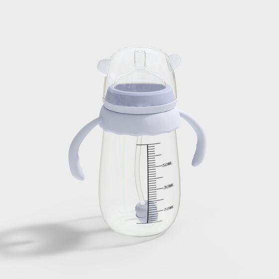 Cute Low-Polygon Baby Bottle 3D model