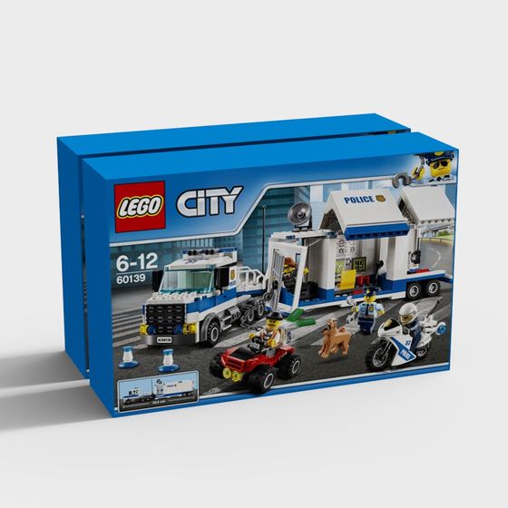 Colorful LEGO City Mobile Police Station 3D model