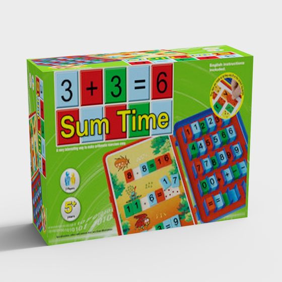 Sum Time 3D Model - Colorful Arithmetic Puzzle