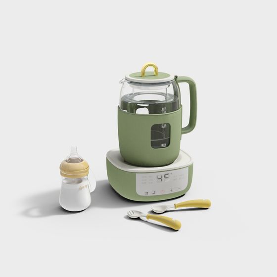 Baby Bottle Warmer Set 3D model for Modern Care