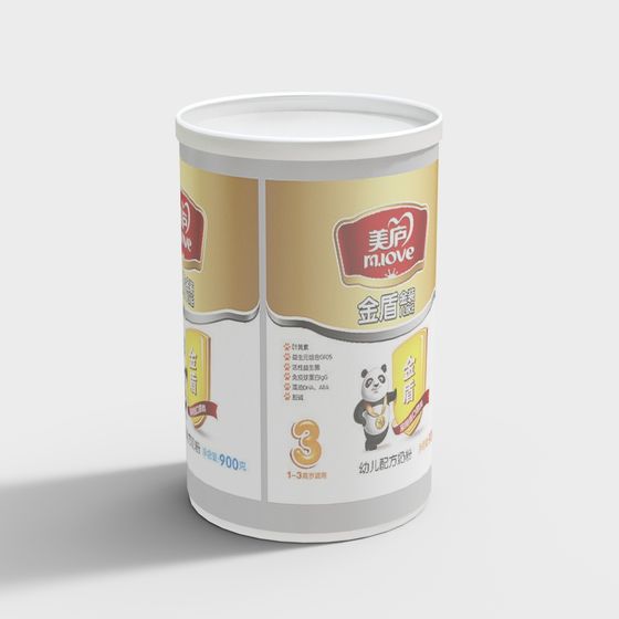 Delightful Milk Powder Can 3D model for Creative Projects