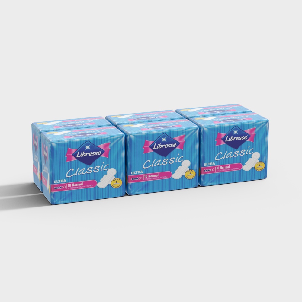 Libresse Classic Sanitary Napkin Packaging 3D Model