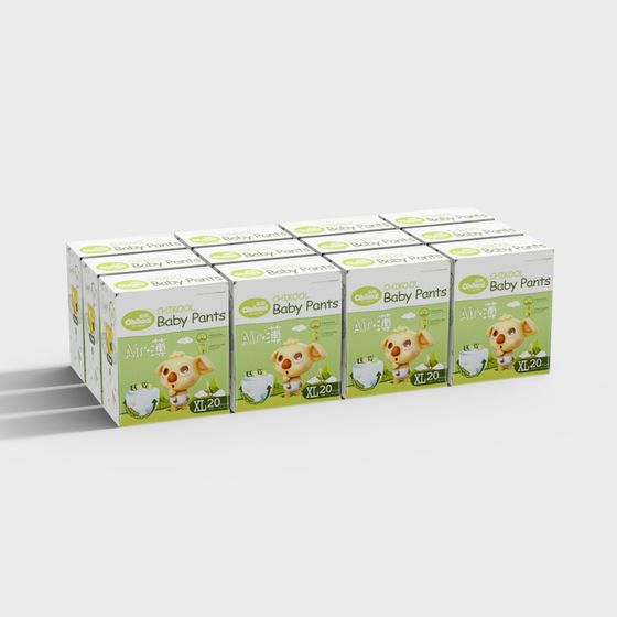 Chikool Baby Pants Packaging 3D model for Creative Projects