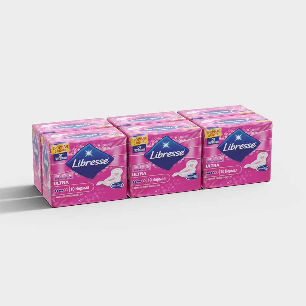 Libresse Sanitary Pad Packaging Box 3D model