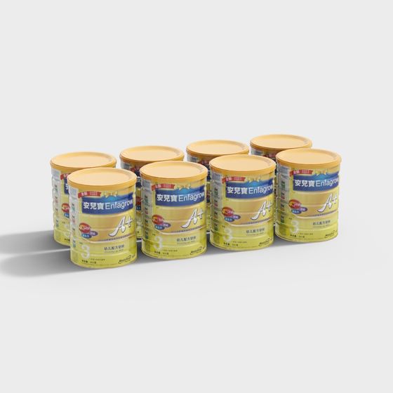 Realistic Enfagrow Baby Formula Can 3D Model