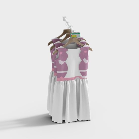 Charming Playful Dress 3D model