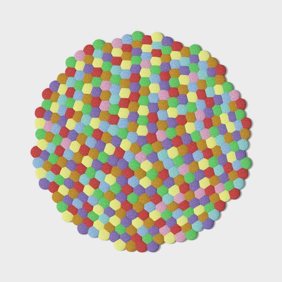 Vibrant Low-Polygon Geometric 3D Model