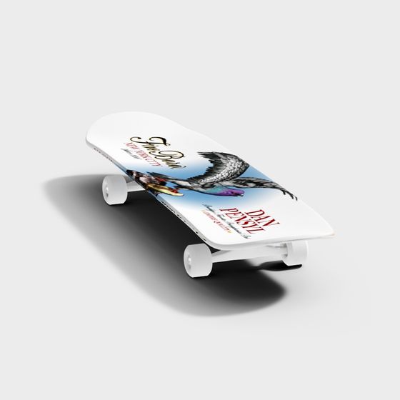 Eagle Skateboard 3D model - Artistic Design