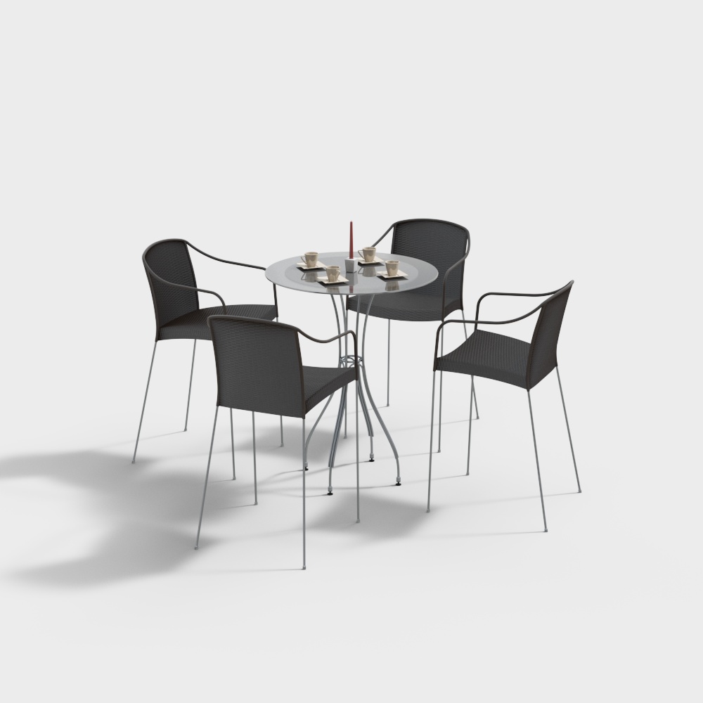 Combinación de mesa y silla al aire libre