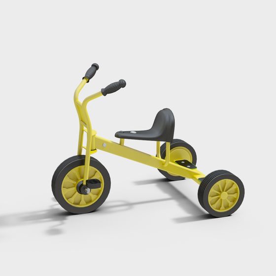 Whimsical Low-Poly Tricycle 3D Model for Creative Projects