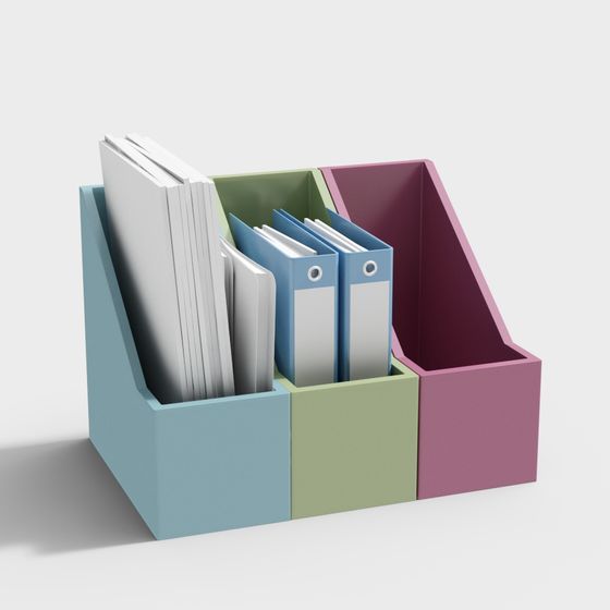 Colorful File Organizer 3D model