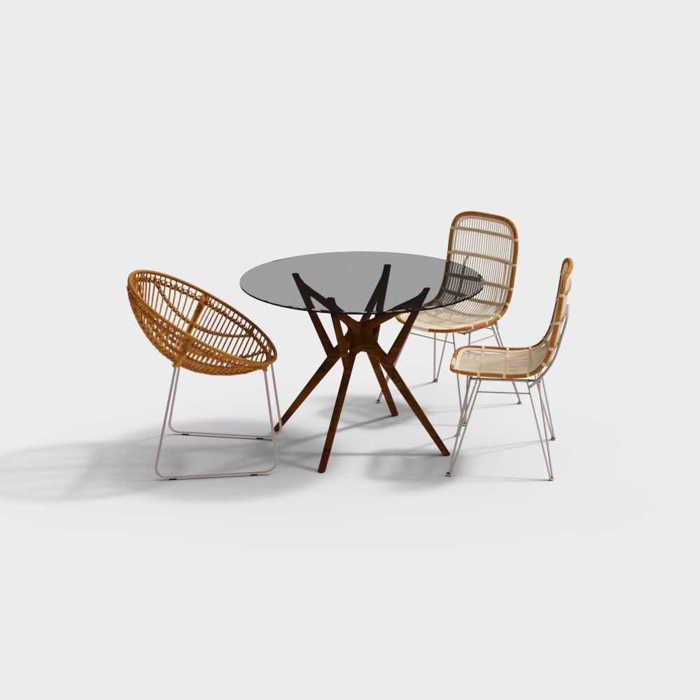 Outdoor table and chair combination