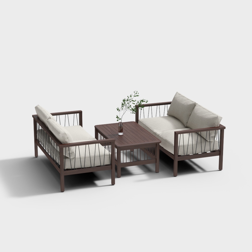 Outdoor table and chair combination
