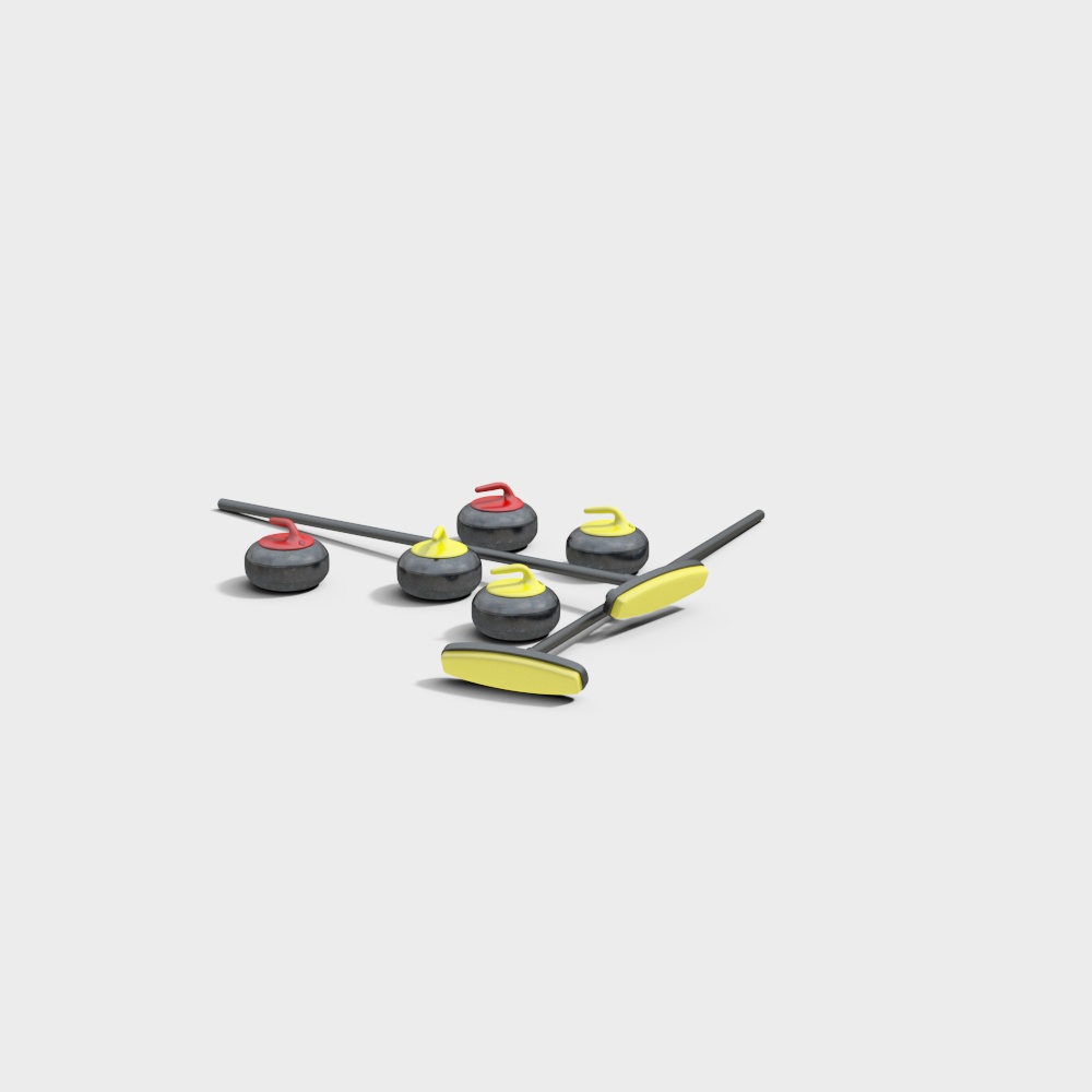 Dynamic Curling Set 3D model