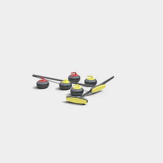 Dynamic Curling Set 3D model