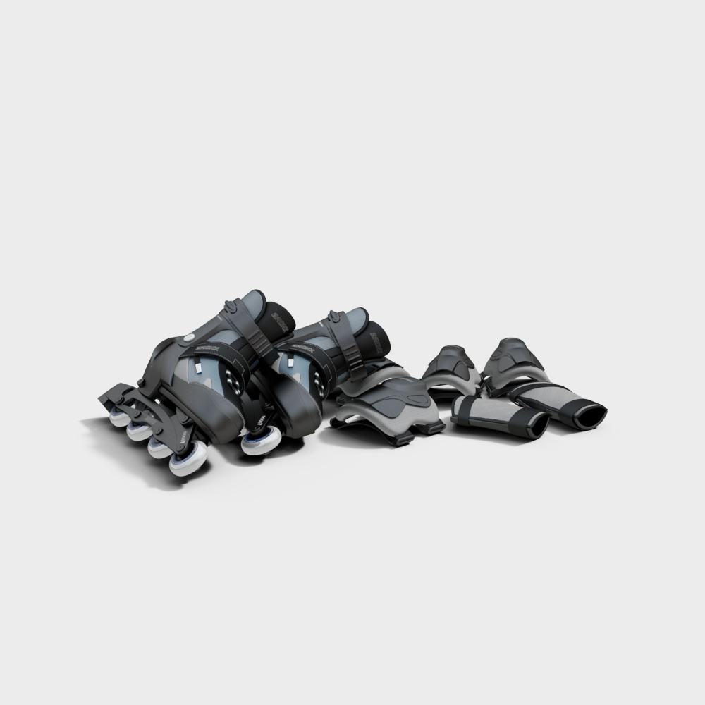 High-Detail Low-Poly Roller Skates 3D model