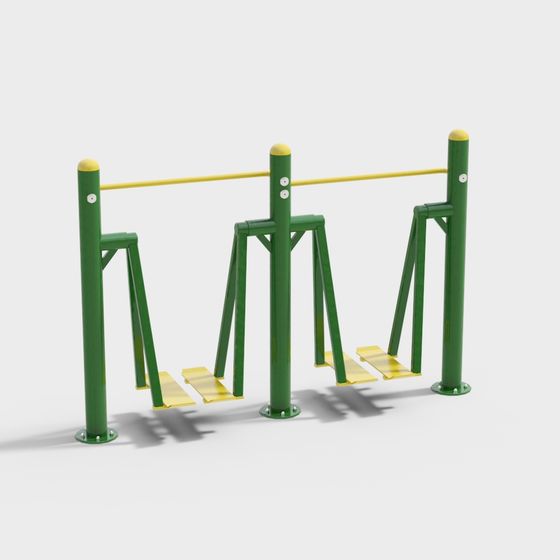Outdoor Fitness Equipment 3D Model for Creative Projects
