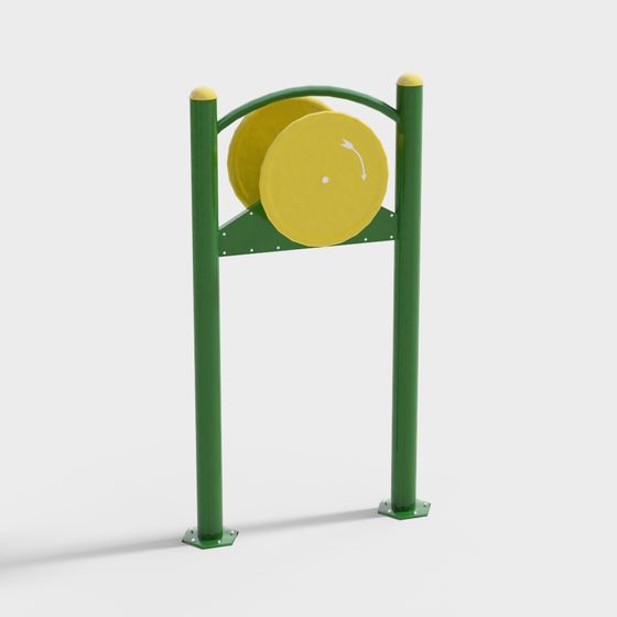 Vibrant Outdoor Fitness Equipment 3D model
